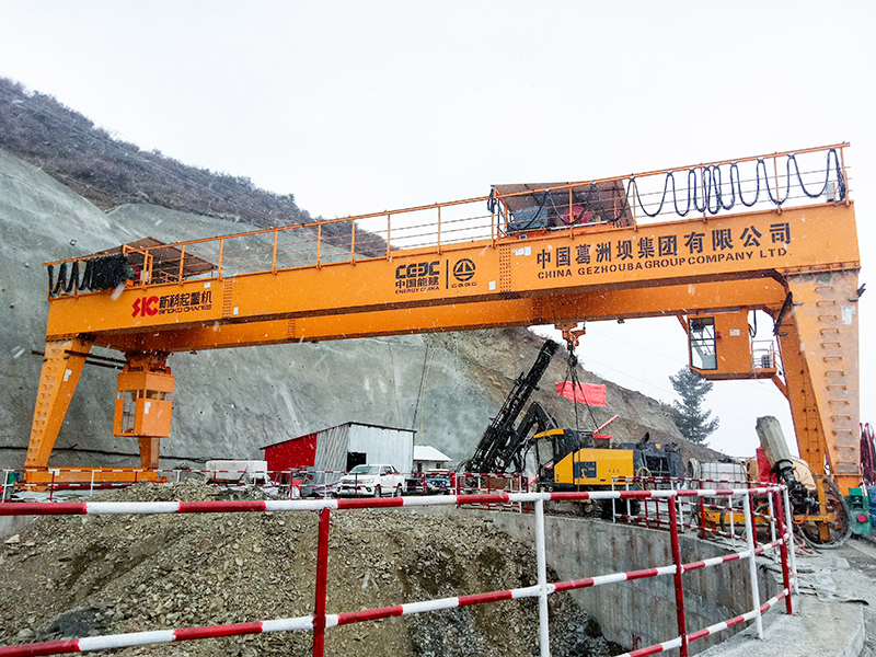 Vertical shaft gantry crane