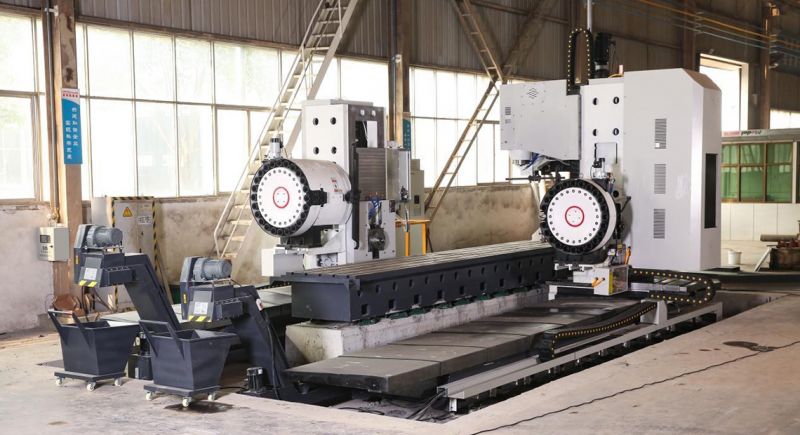 End beam three sided boring and milling machining center